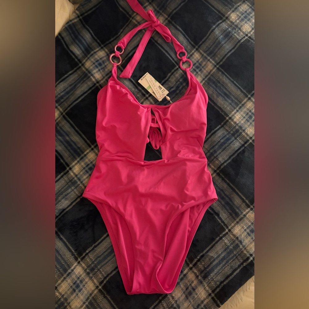 BRAND NEW TRINA TURK Vibrant Pink One-Piece Swimsuit